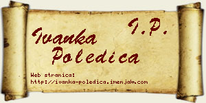 Ivanka Poledica vizit kartica